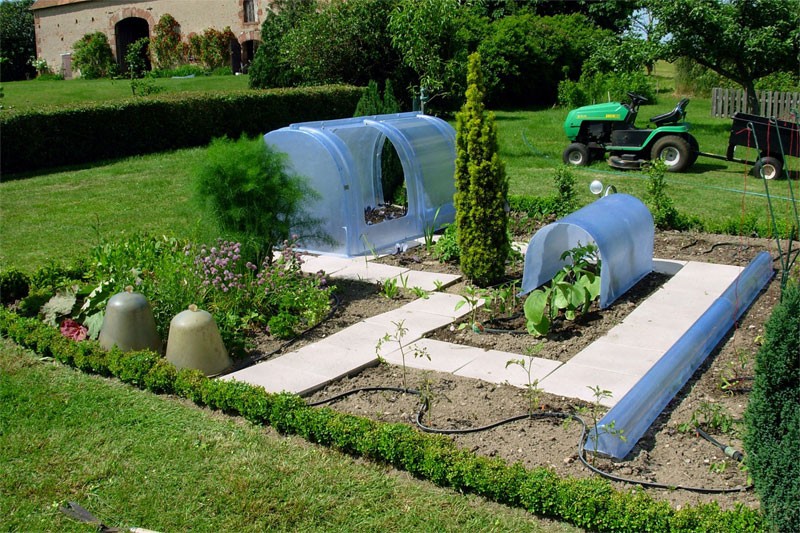 Serre Tunnel Jardin - Protection Contre Intempéries, 300x45x45 Cm, Arceaux Acier, Bâche PE, Pour Balcon Potager